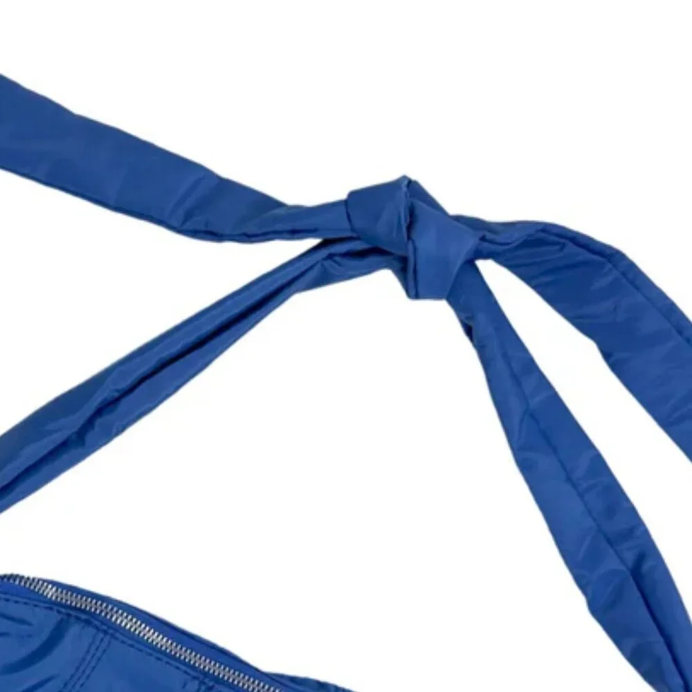 NWT Kelly Tie Strap Multi-Way Blue Crossbody Belt Bag